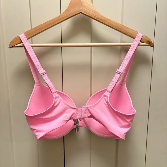 💖Victoria's Secret Light Pink -   t-shirt, push-up full coverage Bra- Size 34DD - Picture 5 of 9